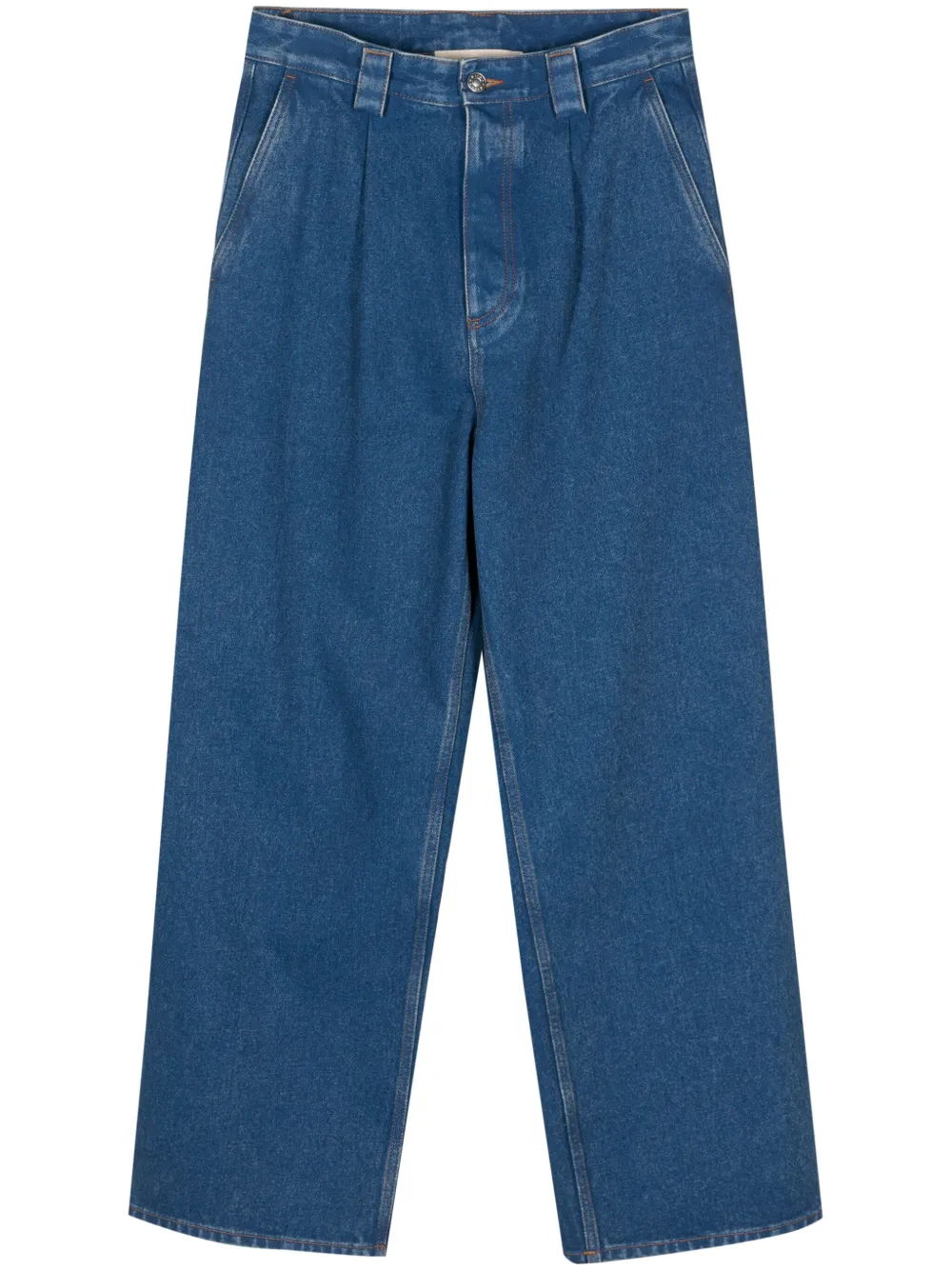 Marni Katoenen jeans met logopatch Blauw