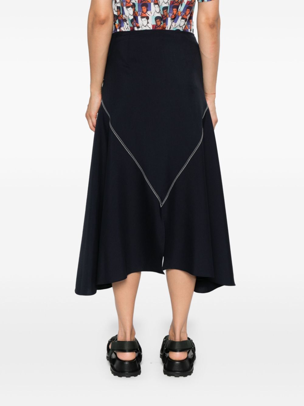 Marni high-waist midi asymmetric skirt Women