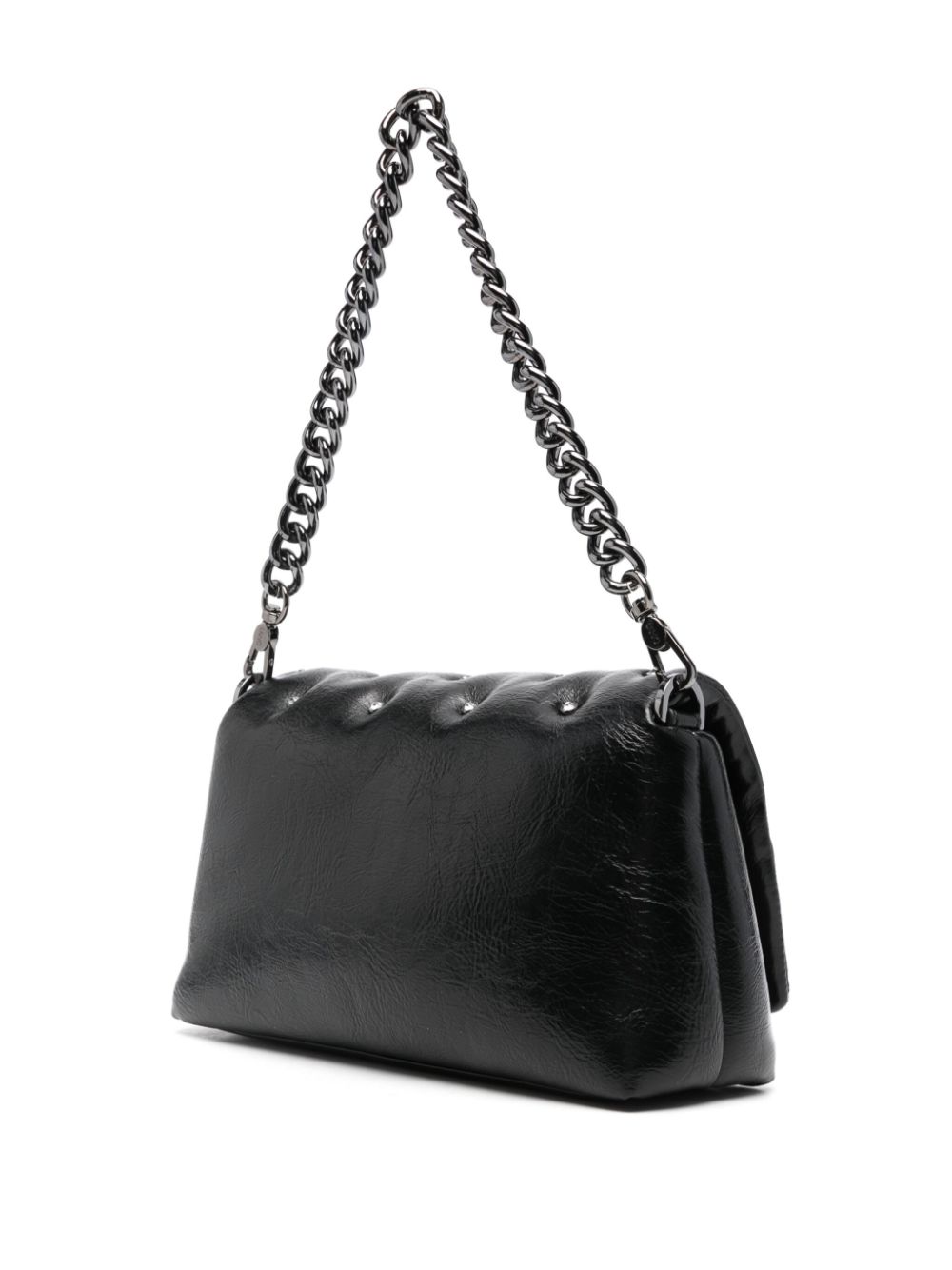 Shop Liu •jo Lapuffy Shoulder Bag In Schwarz