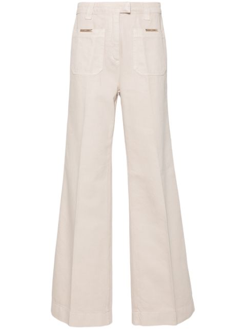 LIU JO cotton straigh-leg trousers