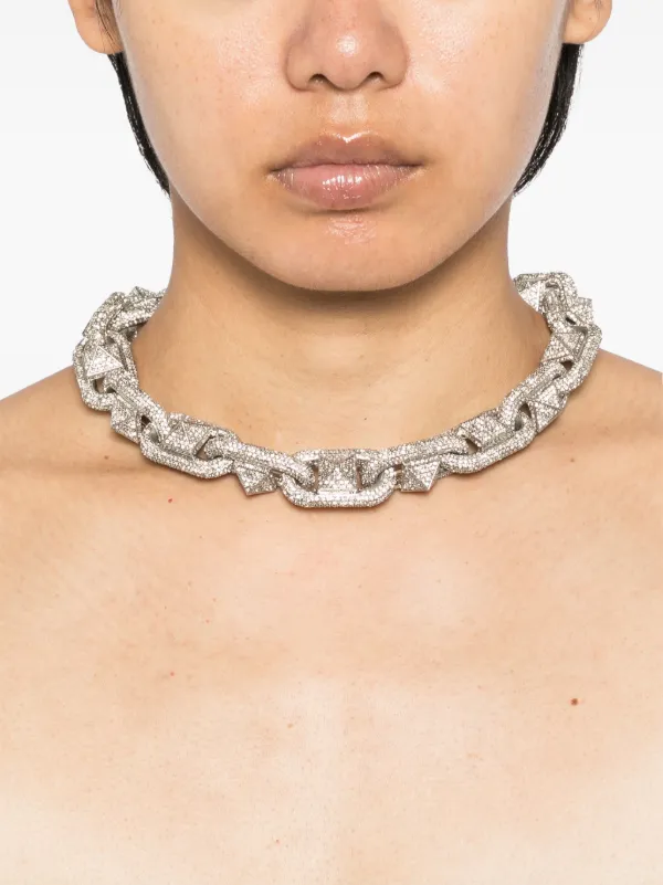 Valentino Garavani スワロフスキークリスタル ネックレス