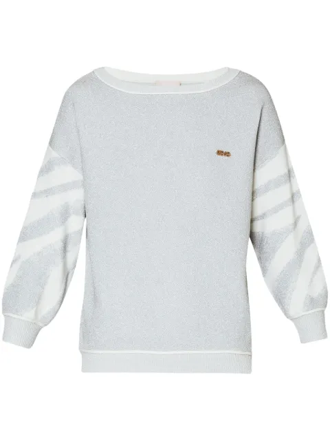 LIU JO animal-jacquard sweater