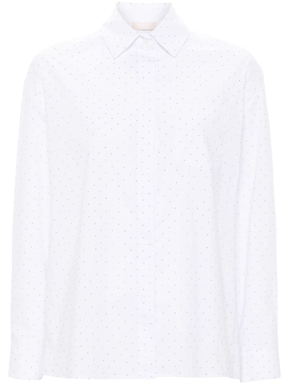 Shop Liu •jo Studded Shirt In White