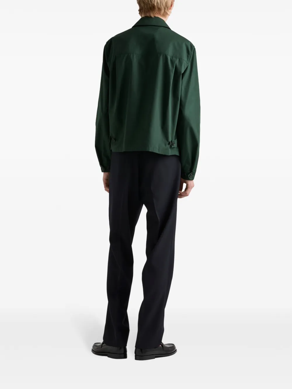 Prada Logo Print Zip Jacket | Green | FARFETCH Prada Logo Print Zip Jacket | Green | FARFETCH