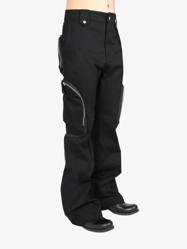FFFPOSTALSERVICE Flared Cargo Trousers | ブラック | FARFETCH JP
