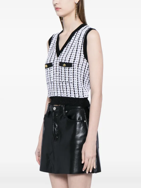 CHANEL Pre-Owned 1997 V-neck Bouclé Vest - Farfetch 