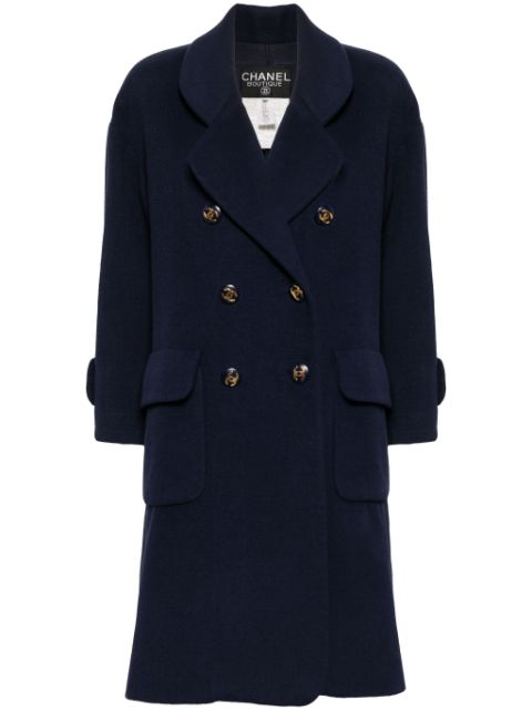 CHANEL 1988 double-breasted knee-length coat Women