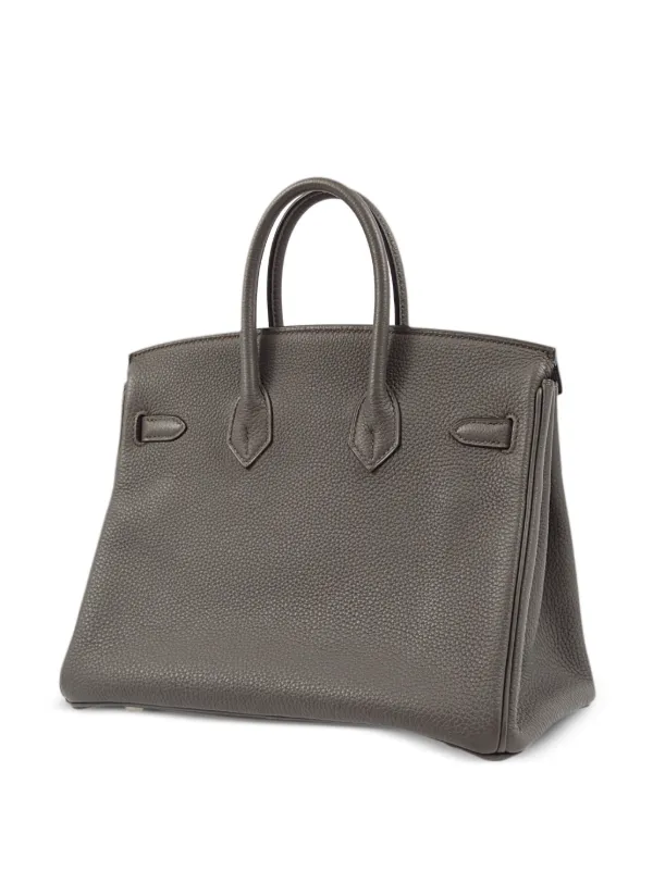 Hermes Pre Owned 2018 Birkin 25 handbag women Calf Leather One Size Grey