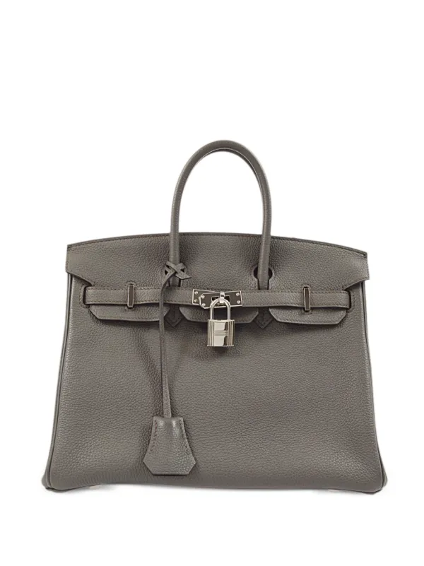 Hermes Pre Owned 2018 Birkin 25 Handbag Grey FARFETCH PH