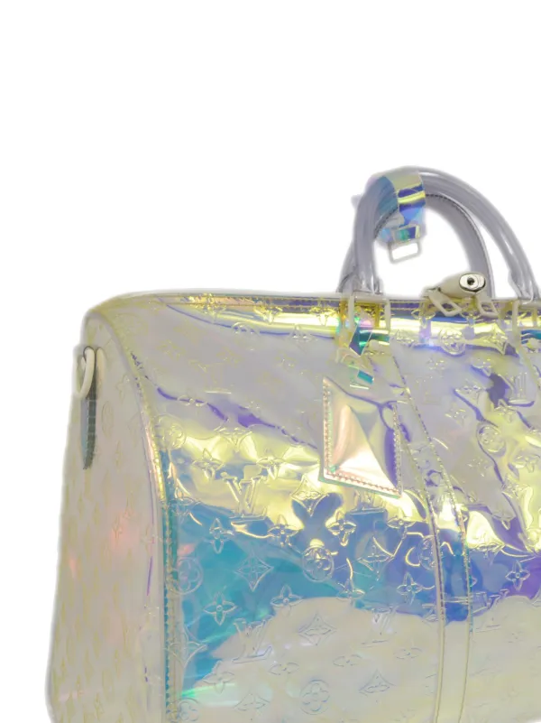 Louis Vuitton Pre Owned Bolsa De Viaje Prism Keepall Bandouliere 50 2019 De Louis Vuitton Pre Owned x Virgil Abloh Plateado FARFETCH CL