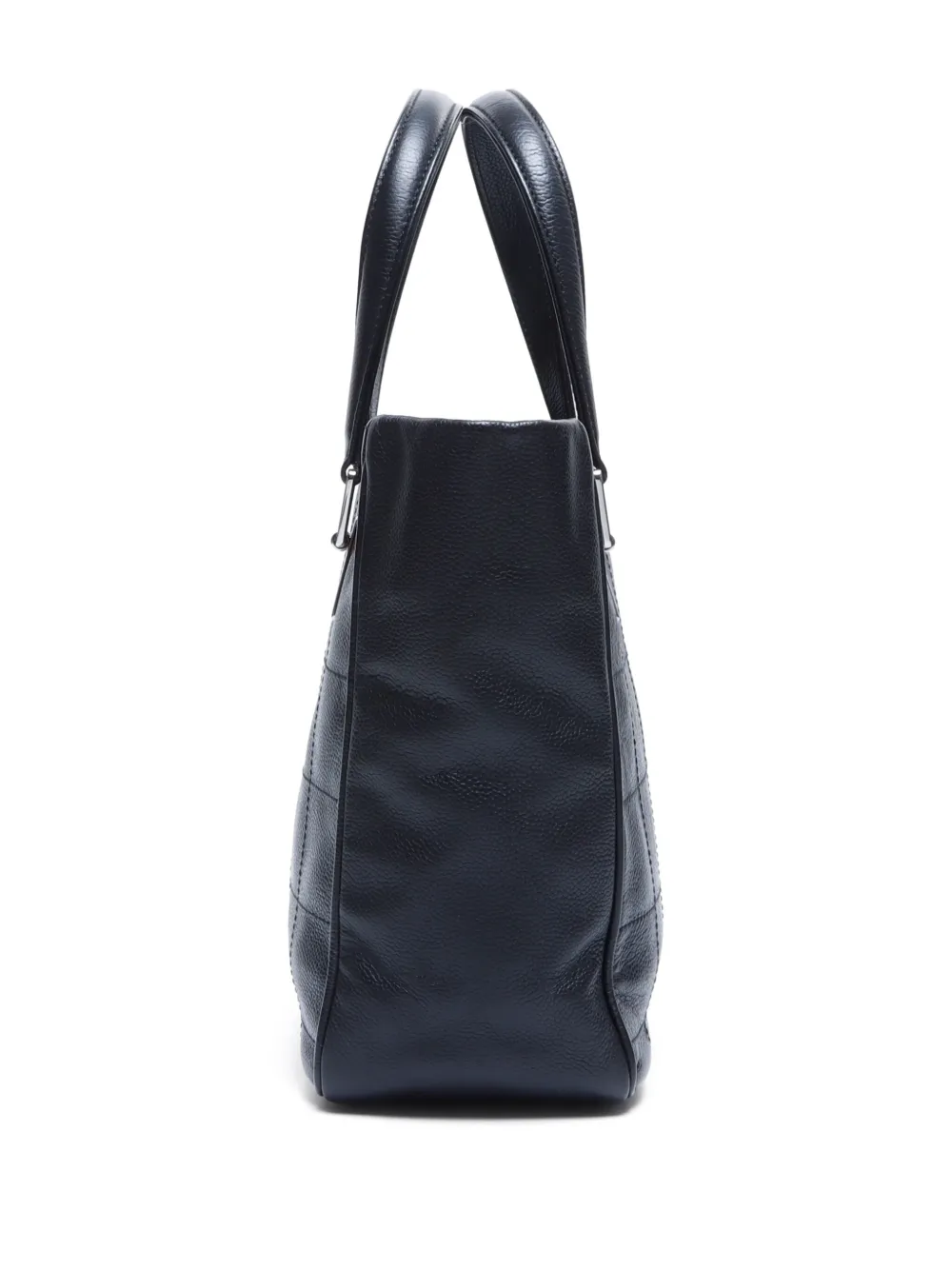 Pre-owned Chanel 2003-2004 Choco Bar Tote Bag In Black