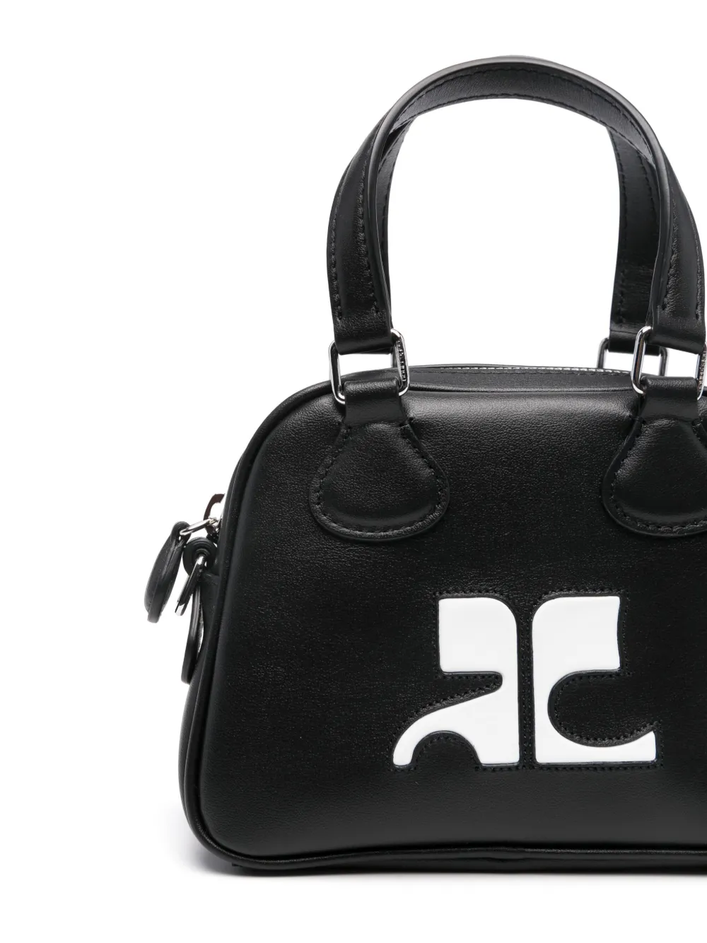Courrèges Re-Issue leren crossbodytas Zwart