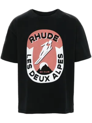 RHUDE】ロゴプリント ラグランTシャツ (RHUDE/Tシャツ
