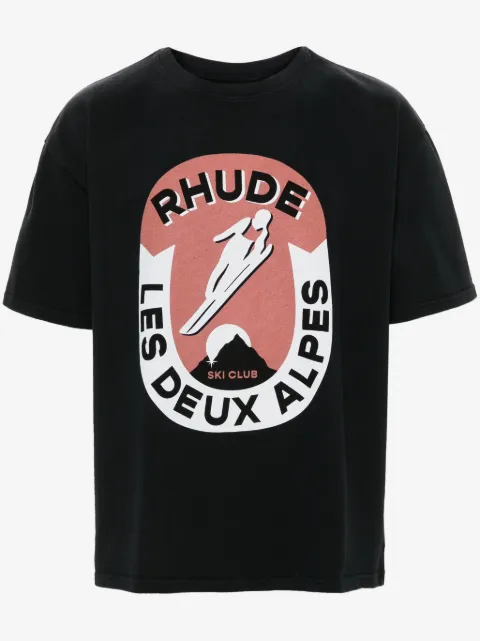 RHUDE t-shirt en coton à logo imprimé