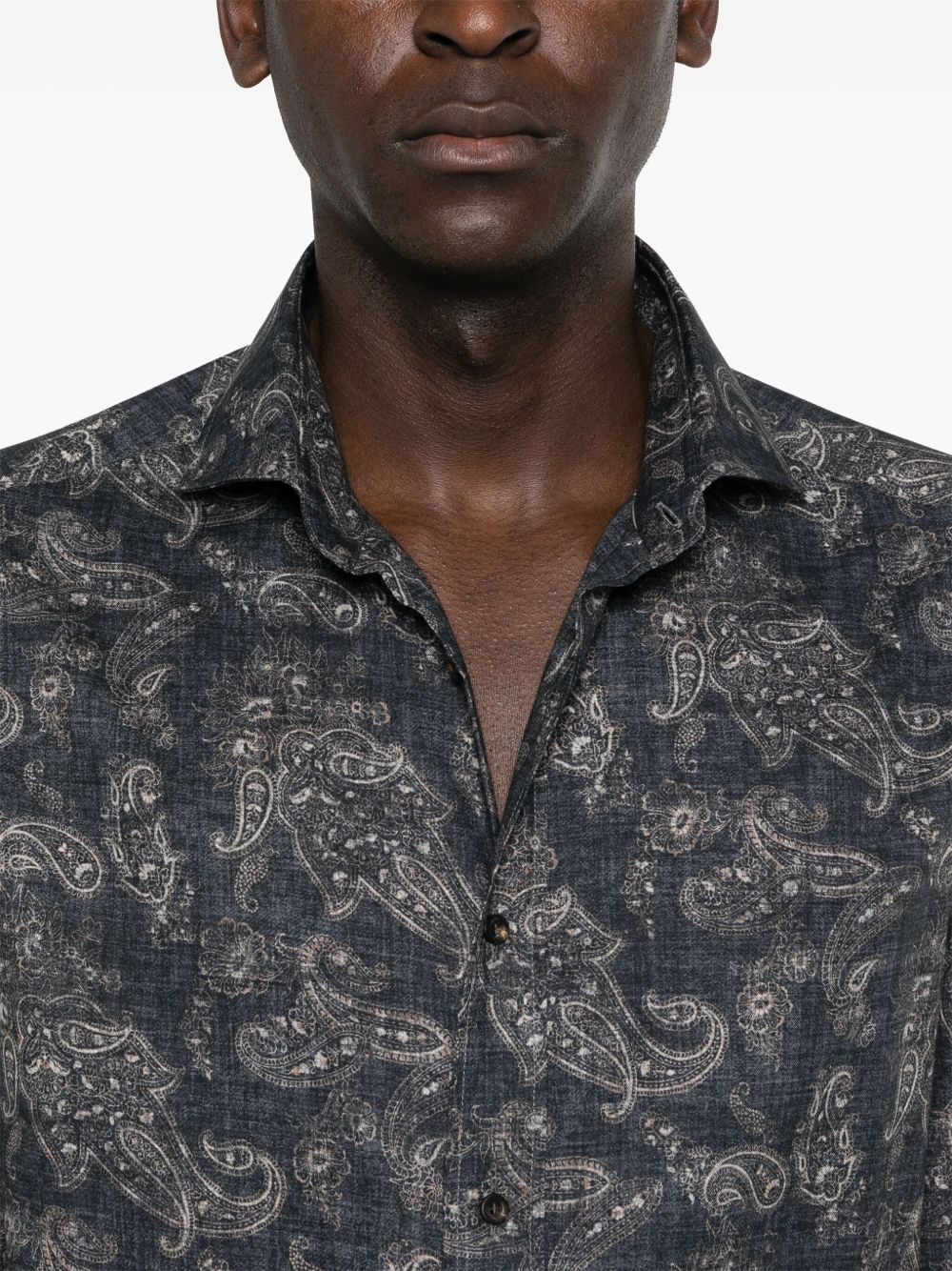 Cheapest online deals Brunello Cucinelli paisley cotton shirt Men