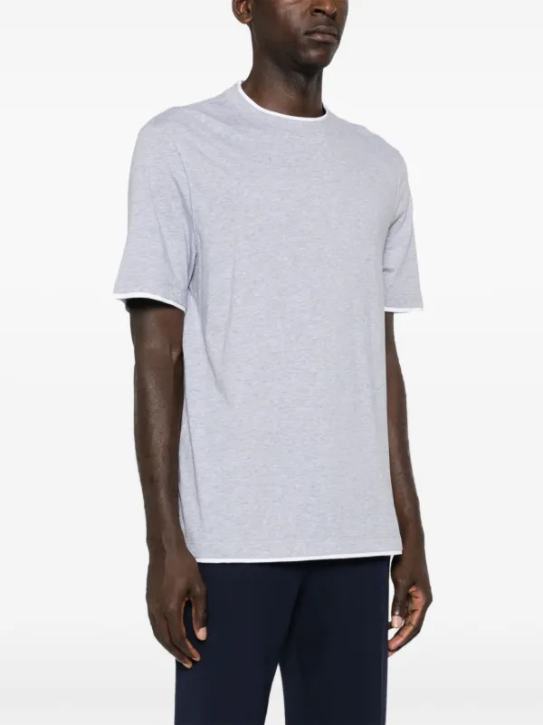 BRUNELLO CUCINELLI レイヤードTシャツ Brunello Cucinelli レイヤード Tシャツ | グレー | FARFETCH JP