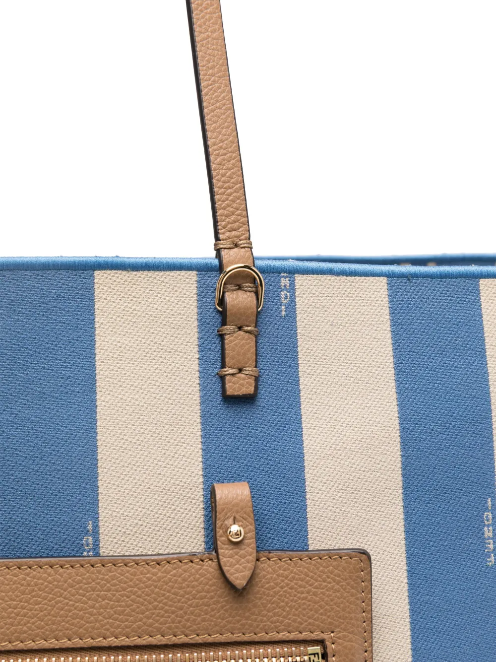 FENDI Roll grote katoenen shopper Blauw