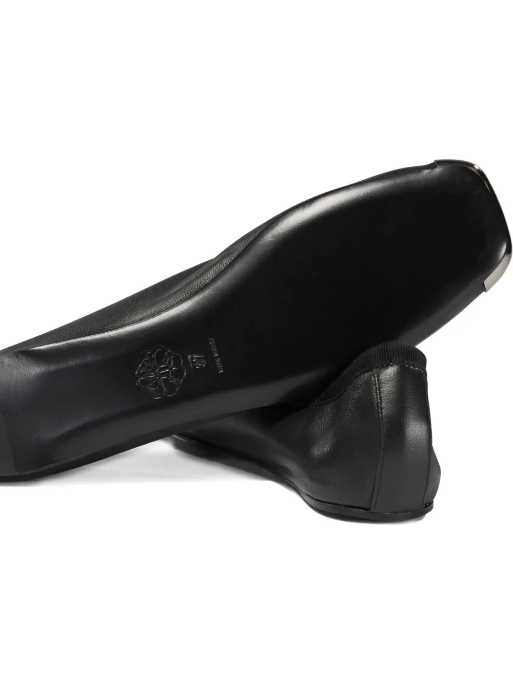 Alexander McQueen metal toe-cap ballet pumps Black