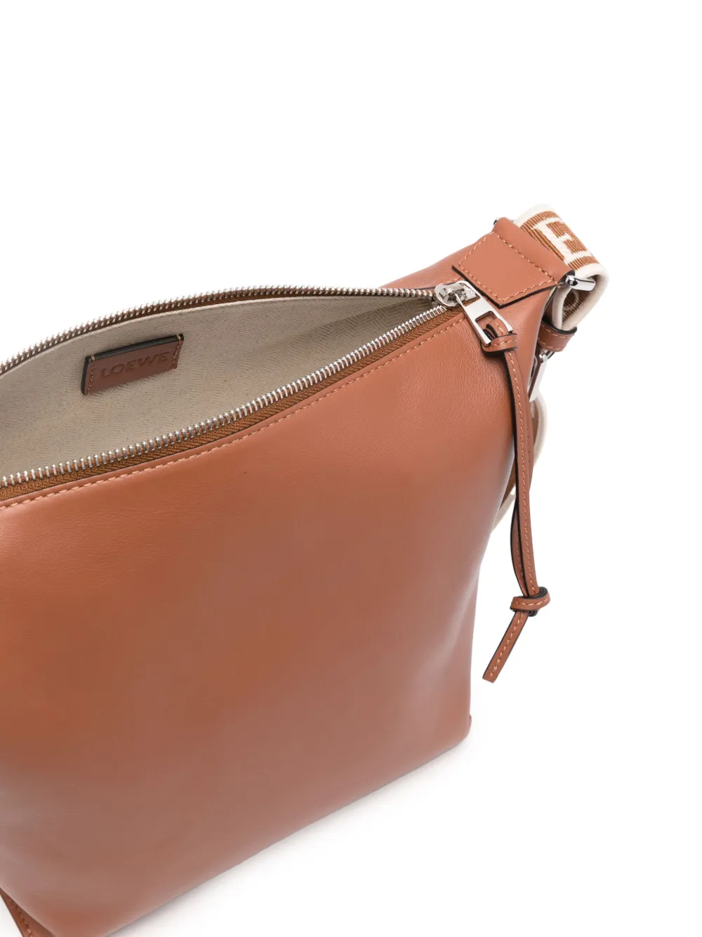 LOEWE Kleine Cubi leren schoudertas Bruin