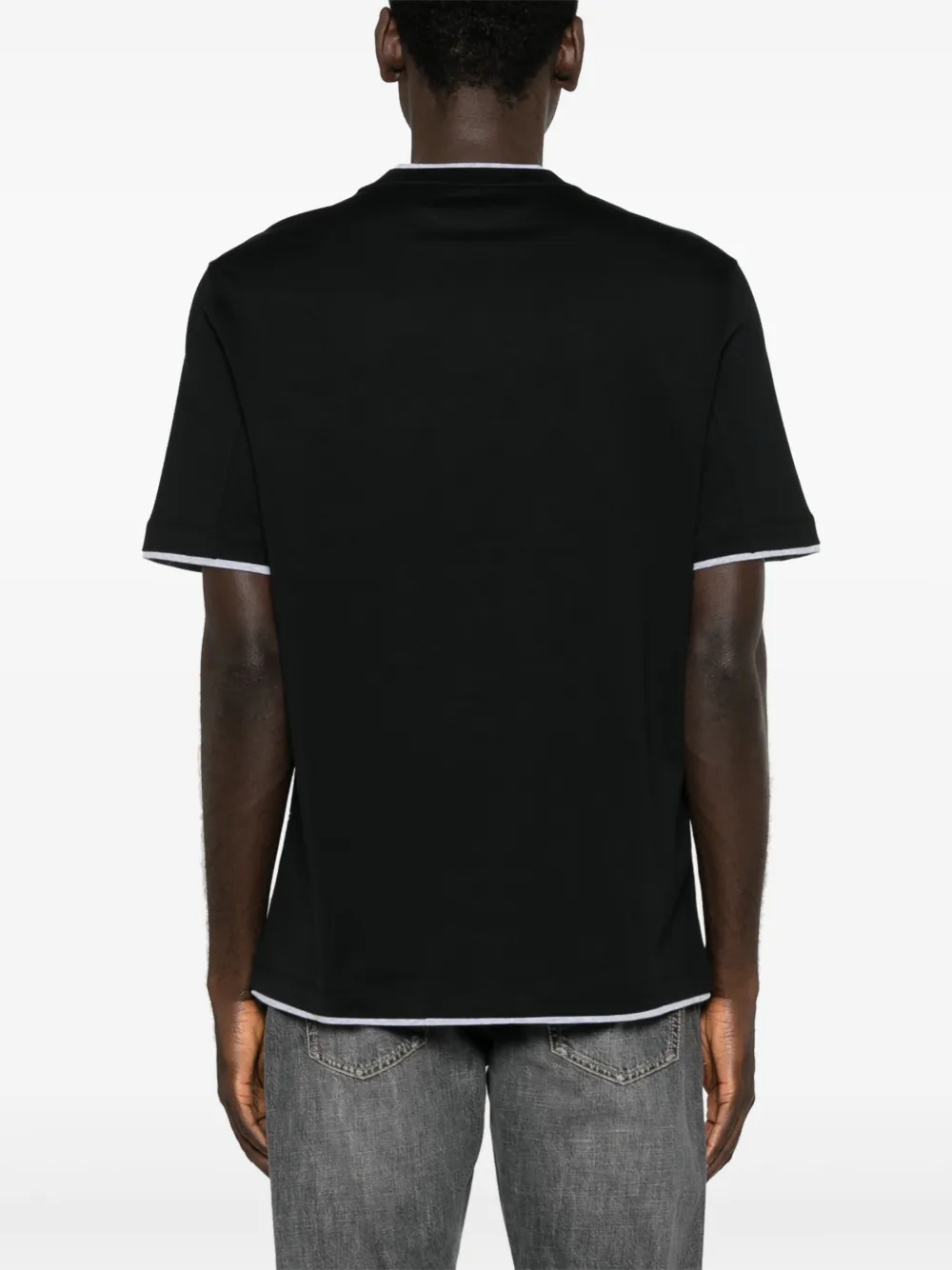 Brunello Cucinelli Gelaagd T-shirt Zwart