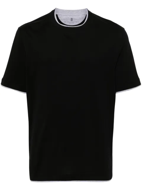 Brunello Cucinelli layered cotton T-shirt  