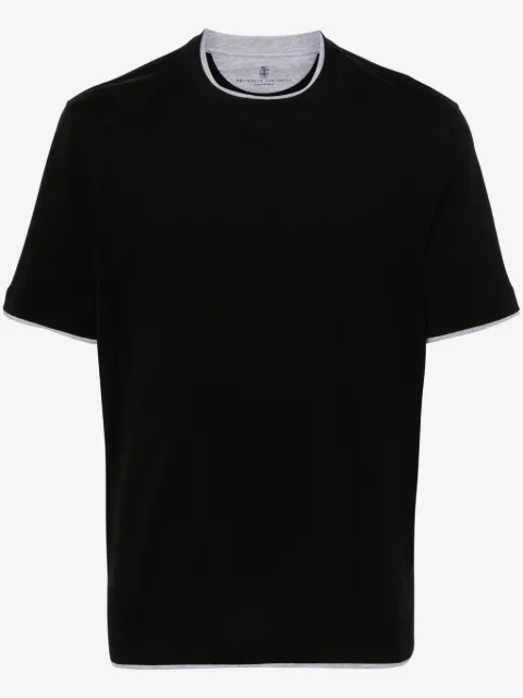 Brunello Cucinelli layered cotton T-shirt