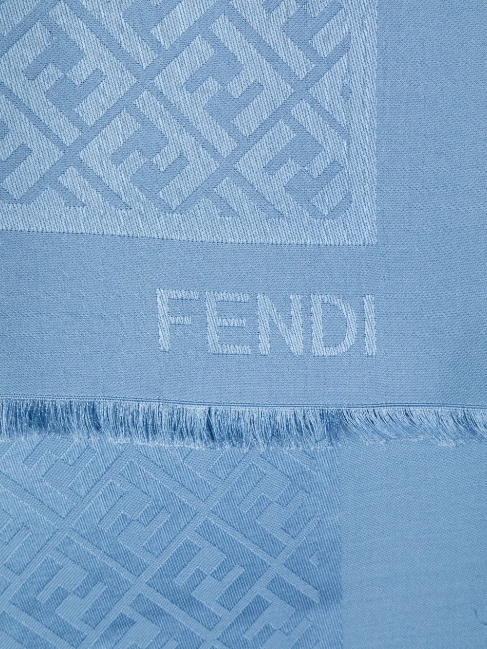 FENDI Sjaal met FF-jacquard - Blauw