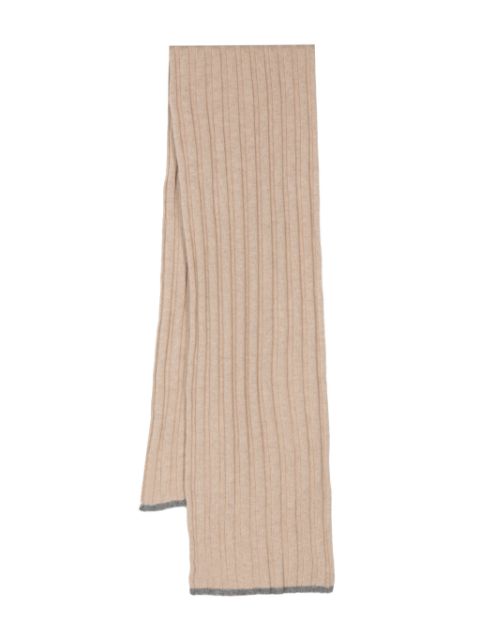 Brunello Cucinelli ribbed-knit cashmere scarf Men