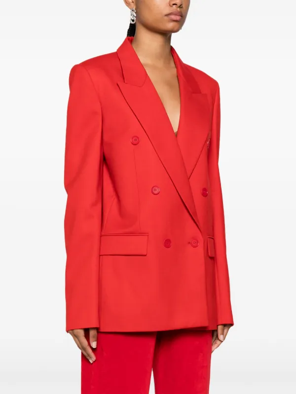 Stella McCartney Wool double-breasted Blazer | Red | FARFETCH