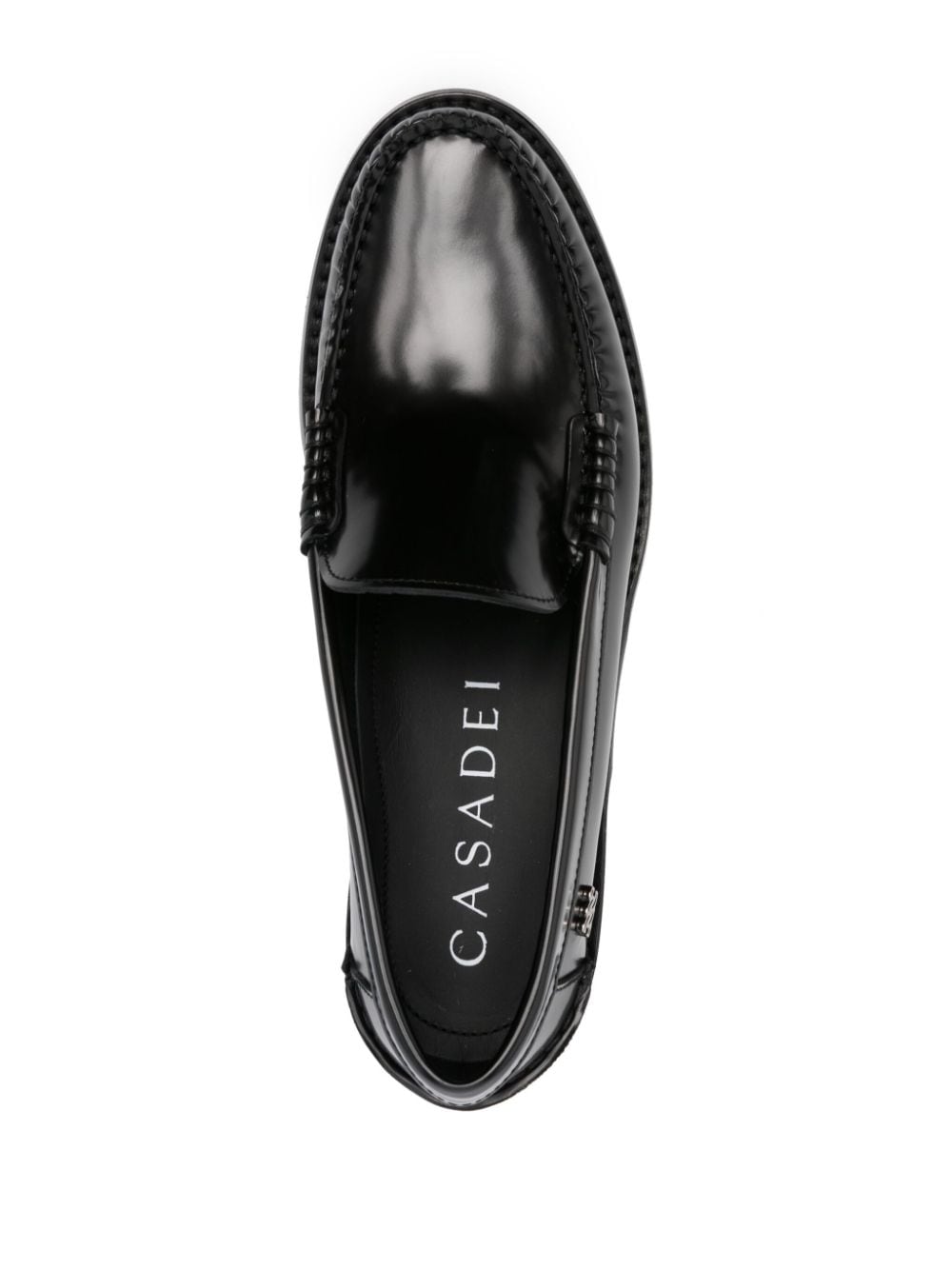 Casadei Cosmic leren loafers Zwart