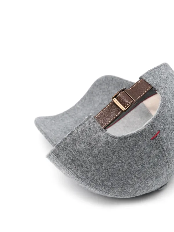 Brunello Cucinelli logo-embroidered Mélange Cap | Grey Brunello Cucinelli logo-embroidered Mélange Cap | Grey