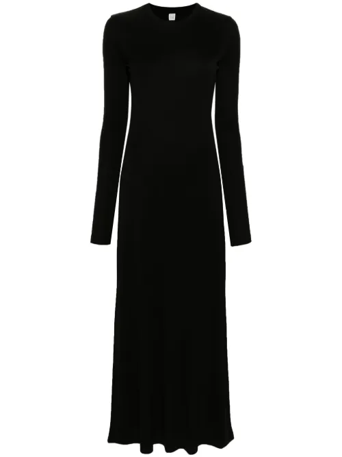 TOTEME robe longue en jersey - Noir - TOTEME - Modalova