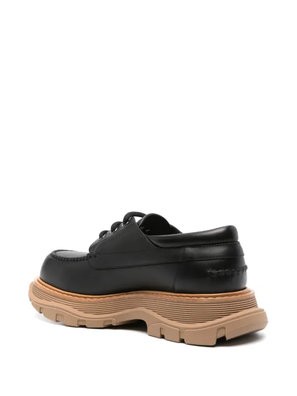 alexander mcqueen モカシン Alexander McQueen Oversized Paint-Embroidery Sneakers 'Black