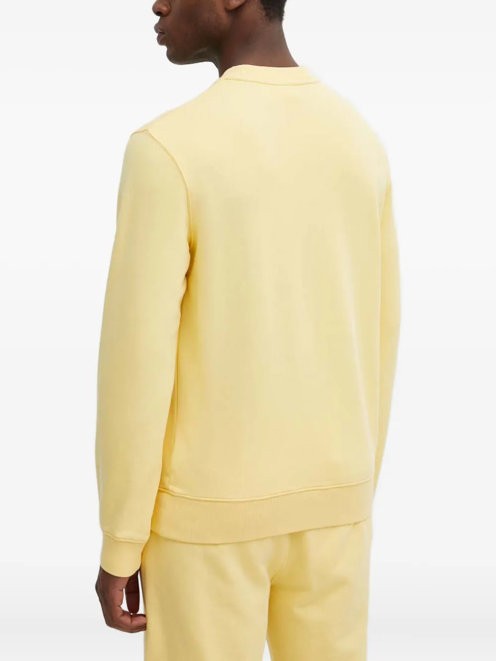 Lacoste Sweater met logo en ronde hals Geel