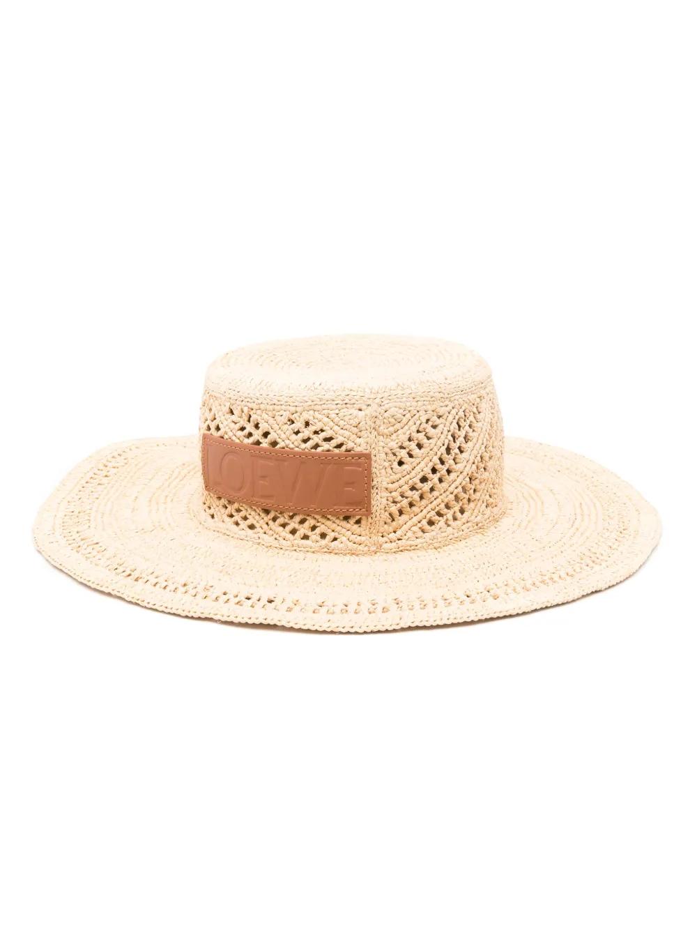 LOEWE Cappello a tesa larga con applicazione - Toni neutri