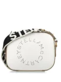 Stella McCartney perforated logo cross body bag - White