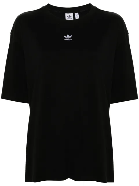 adidas logo-embroidered cotton T-shirt