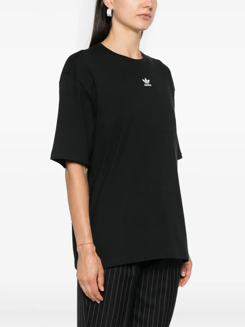 adidas Katoenen T-shirt met geborduurd logo Zwart