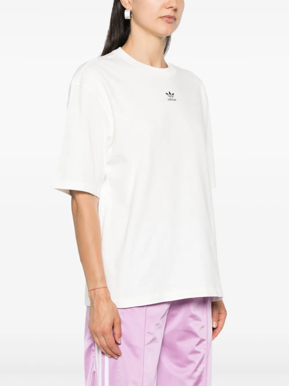 adidas Katoenen T-shirt met geborduurd logo Wit