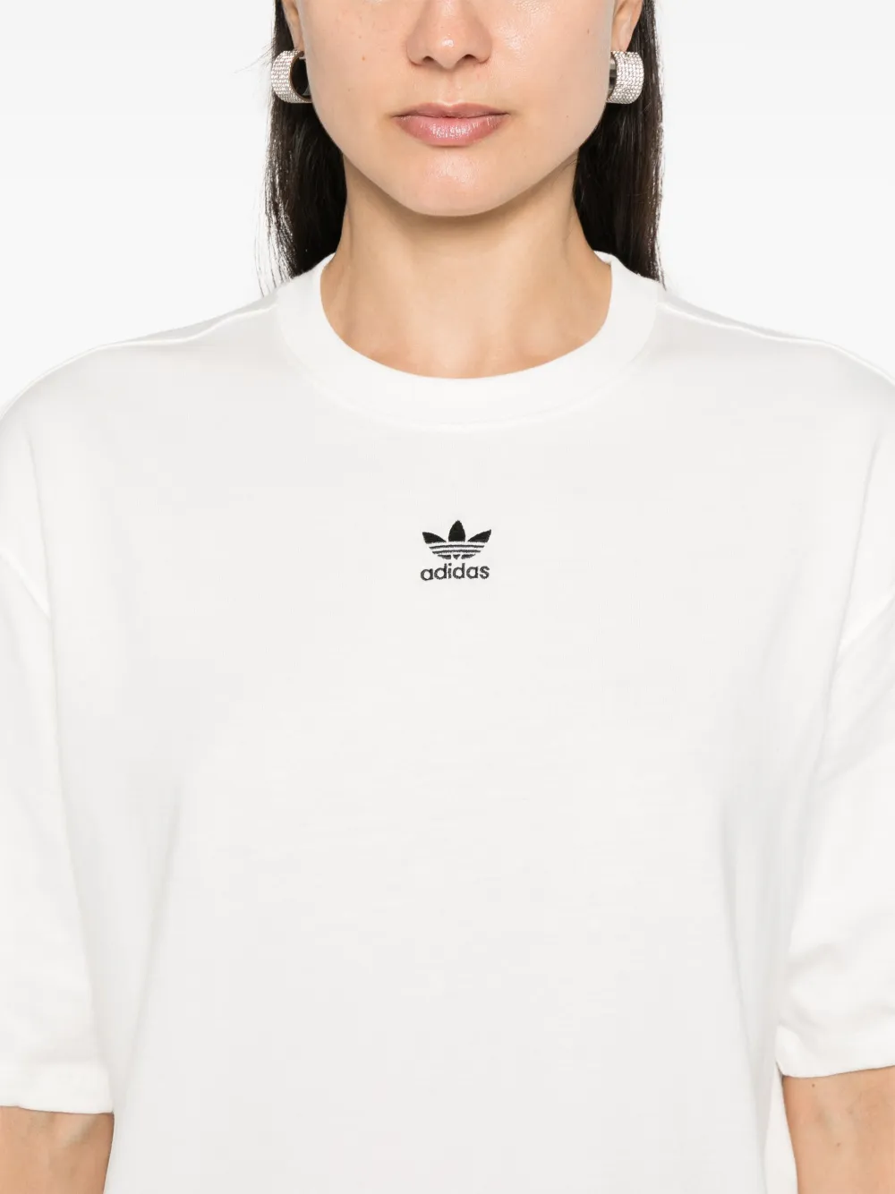 adidas Katoenen T-shirt met geborduurd logo Wit