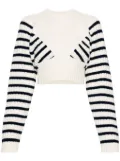 Jean Paul Gaultier striped twisted jumper - White