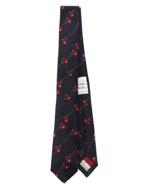 Thom Browne Rose silk tie