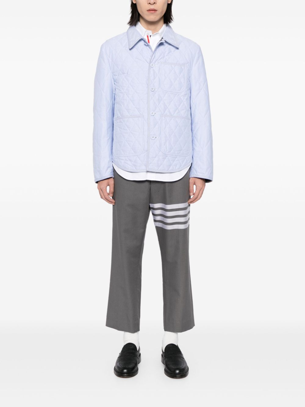 Thom Browne Gewatteerd shirtjack - Blauw