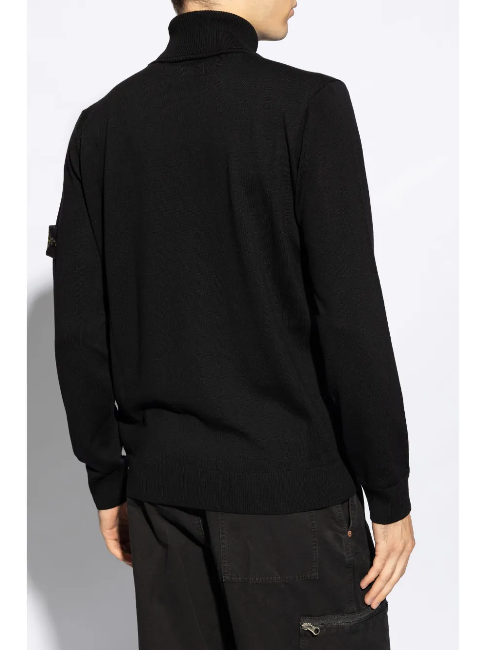 Stone Island Trui met Compass-logopatch Zwart
