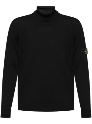 Stone Island ロゴパッチ セーター | ブラック | FARFETCH JP