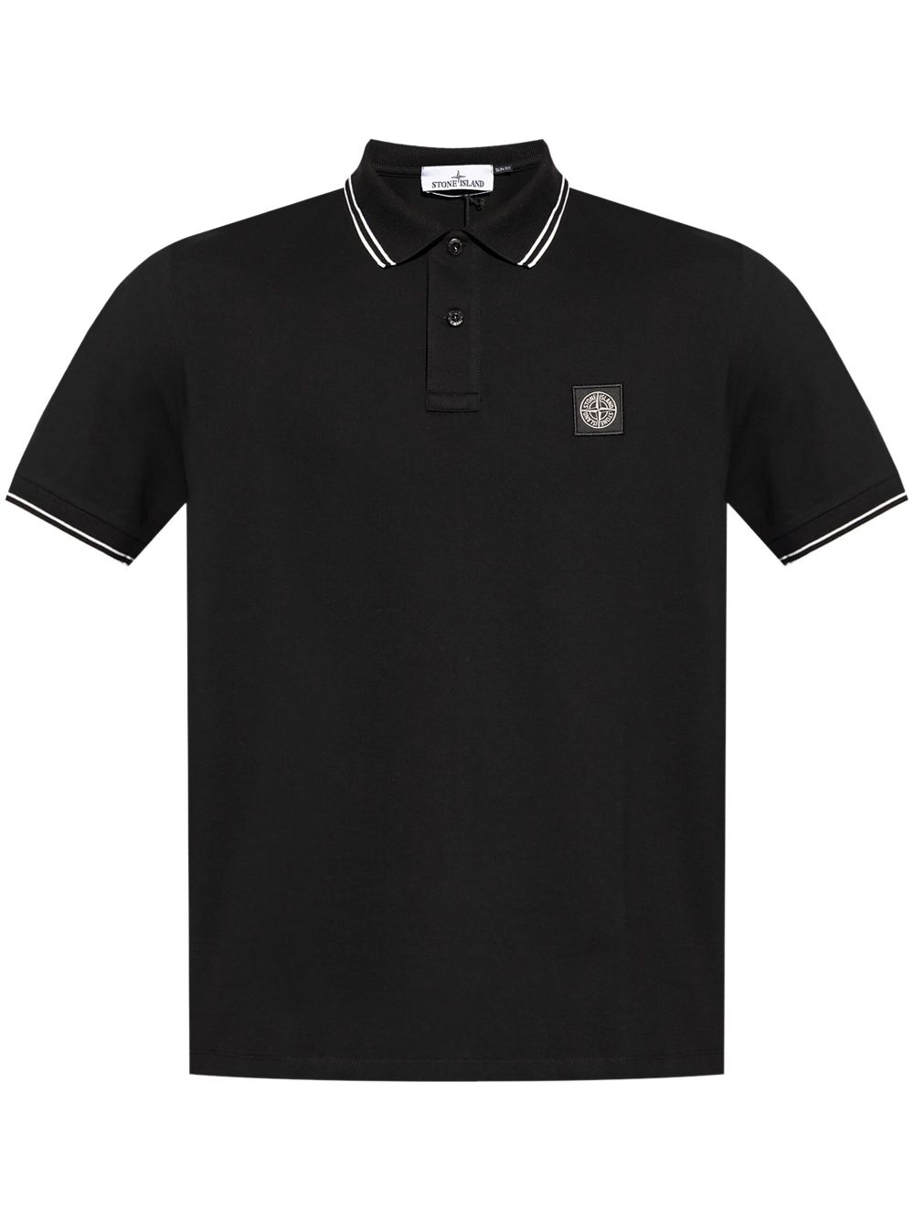 Stone Island logo-appliqué polo shirt - Nero