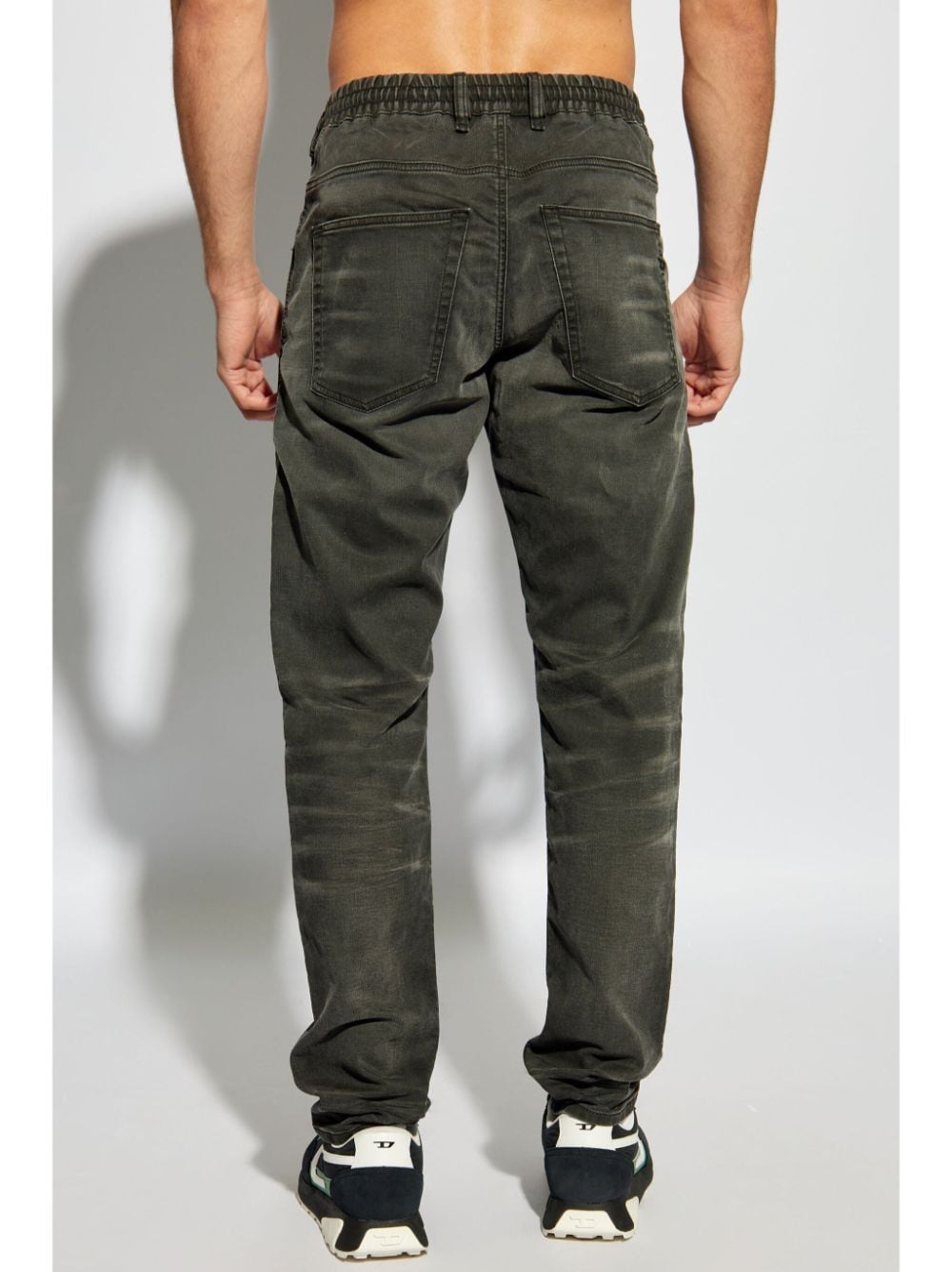 Shop Diesel 2032 D-krooley Tapered Jeans In Grey