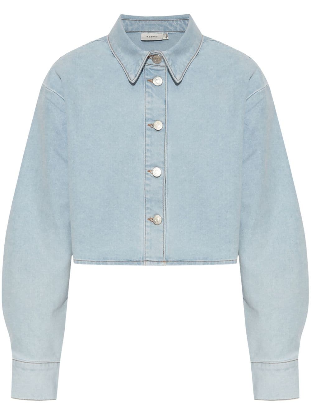 Gestuz Washed Buttoned Shirt In Blue