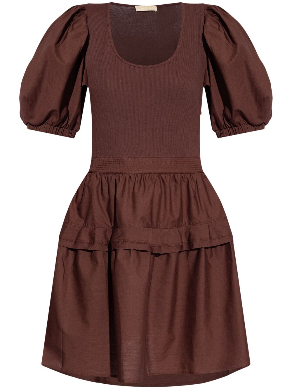 Ulla Johnson Tilda Puff-sleeve Cotton Dress In Brown