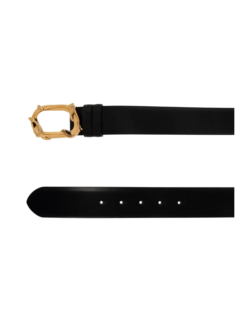 Alexander Mcqueen Snake Hip Belt In Black